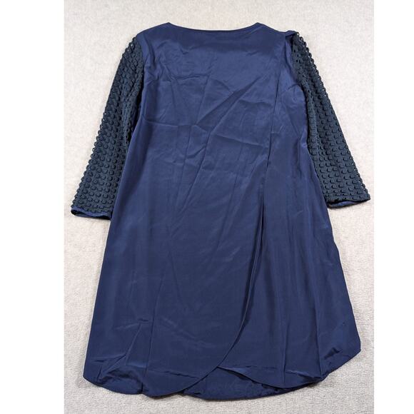 Sachin + Babi Women Dress Size 6 Textured Crochet Silk Blend Layered Back - Picture 3 of 9